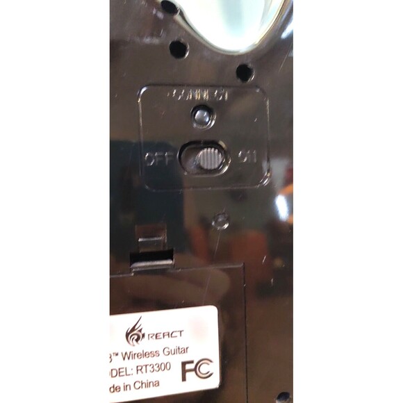 PS3  React Black‎ Wireless Guitar for Guitar Hero, NO DONGLE, TESTED WORKS GREAT - Picture 12 of 14